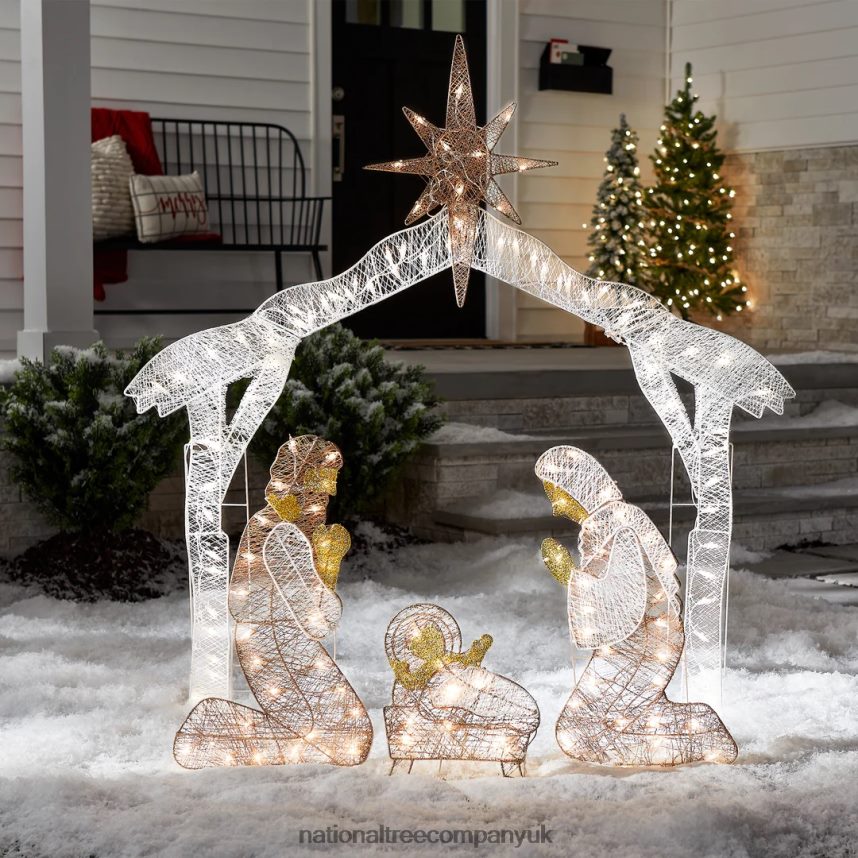 decoration | National Tree Company 55\ Crystal Splendor Prelit Nativity Set F2L4F618